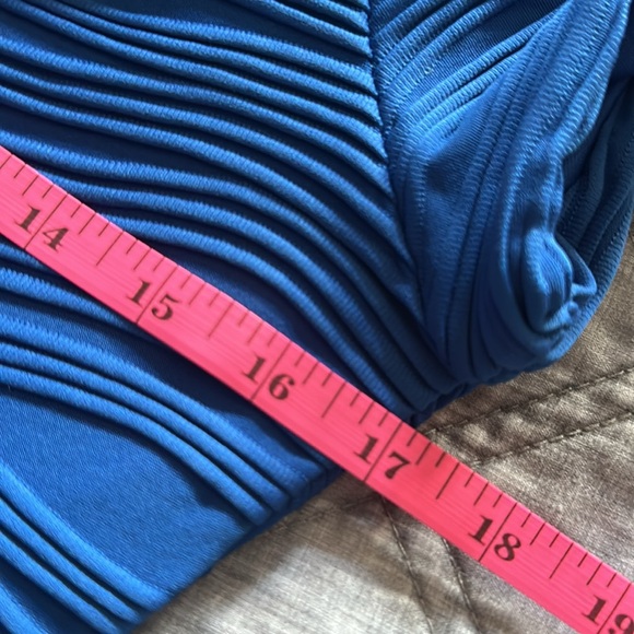 Blue Off the Shoulder Dress - Picture 4 of 6